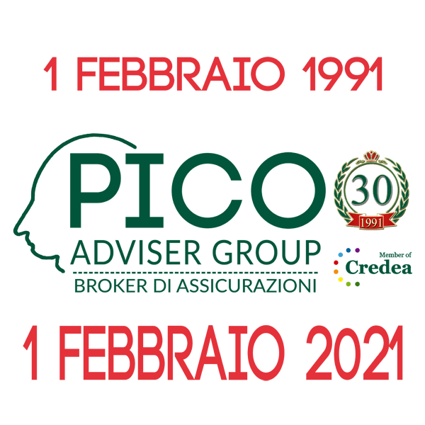Banner 30 anni Logo Pico 30 trasparente